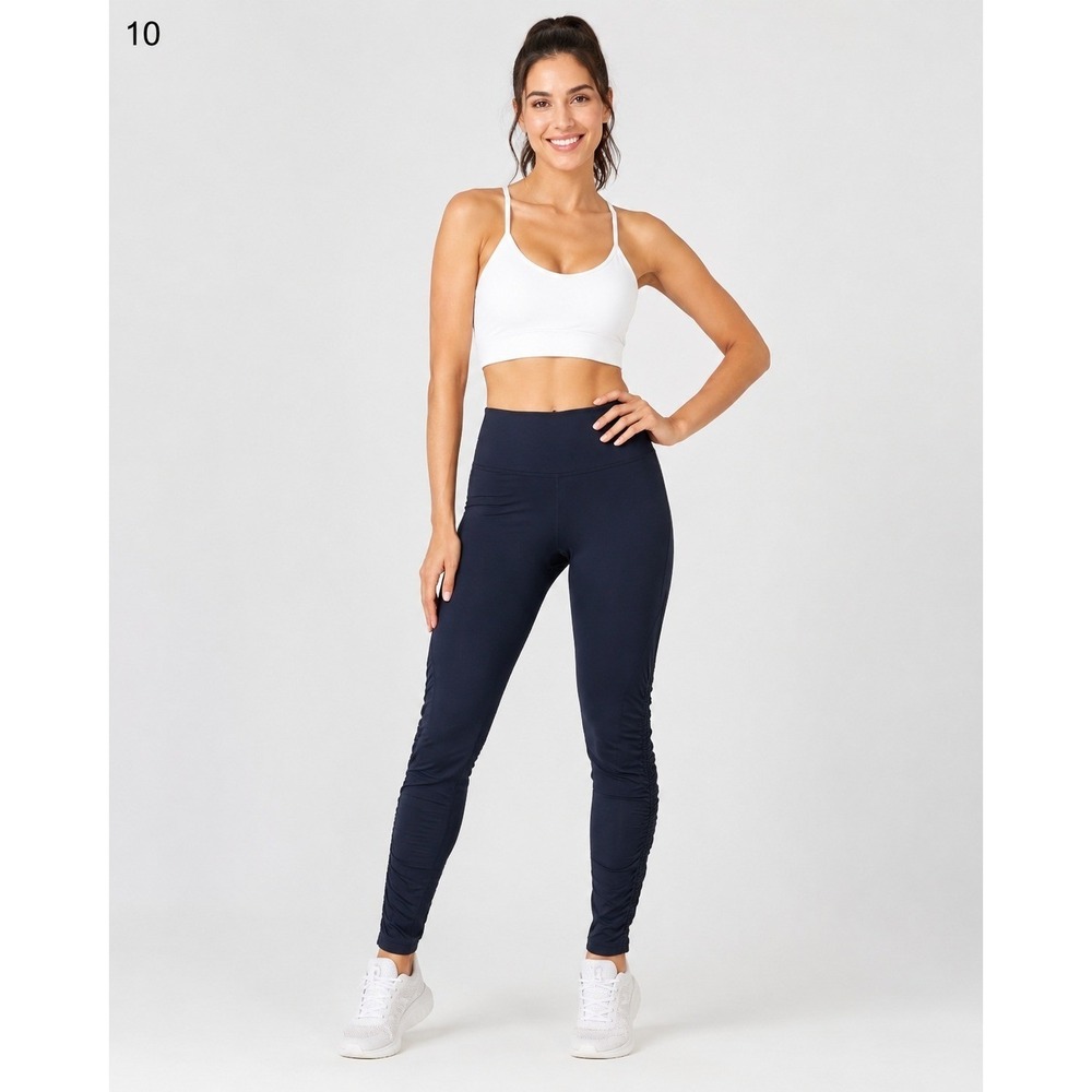 Fabletics Pureluxe Leggings Womens XS Black Ruched Scrunched Bottoms High‎ Rise
